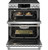 CES750P2MS1 Cafe 30" Slide-In Electric Double Oven Range with Front Controls - Stainless Steel with Brushed Stainless Steel Handles and Knobs