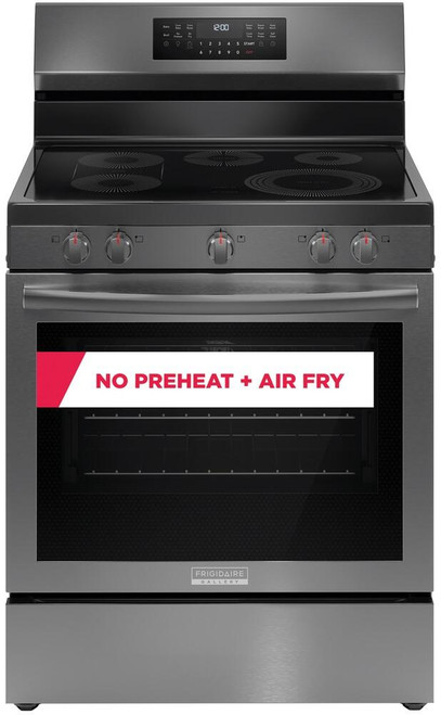 GCRE3060BD Frigidaire 30" Electric Range with AirFry and 5 Cooking Elements - Black Stainless Steel