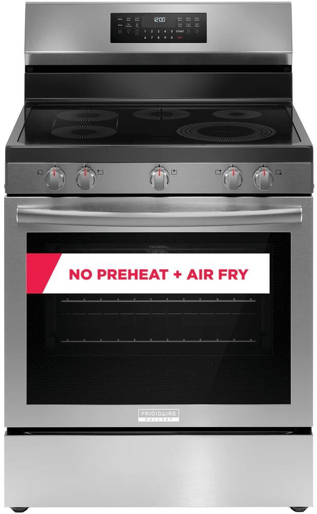GCRE3060BF Frigidaire 30" Electric Range with AirFry and 5 Cooking Elements - SmudgeProof Stainless Steel