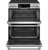 CES750P2MS1 Cafe 30" Slide-In Front Control Electric Double Oven Range with True European Convection - Stainless Steel with Brushed Stainless Steel Handles and Knobs