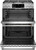 CGS750P2MS1 Cafe 30" Slide-In Front Control Convection Double Oven Gas Range - Stainless Steel with Brushed Stainless Steel Handles and Knobs