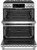 CHS950P2MS1 Cafe 30" Slide-In Front Control Induction Double Oven Range with True European Convection - Stainless Steel with Brushed Stainless Steel Handles and Knobs