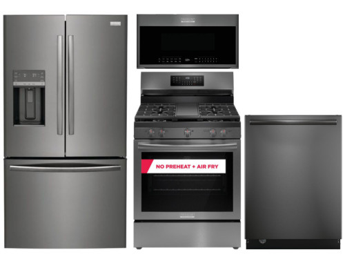 Package FGBS2 - Frigidaire Appliance Package - 4 Piece Appliance Package with Gas Range - Black Stainless Steel